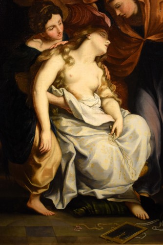XIXe siècle - La Madeleine en extase - Artiste du XIXe siècle signé en bas à gauche